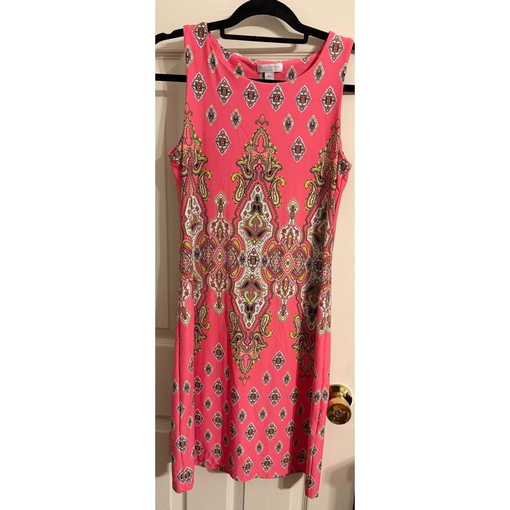 Charter Club Petite Pink Paisley Medallion Sleeveless Sheath Dress PM